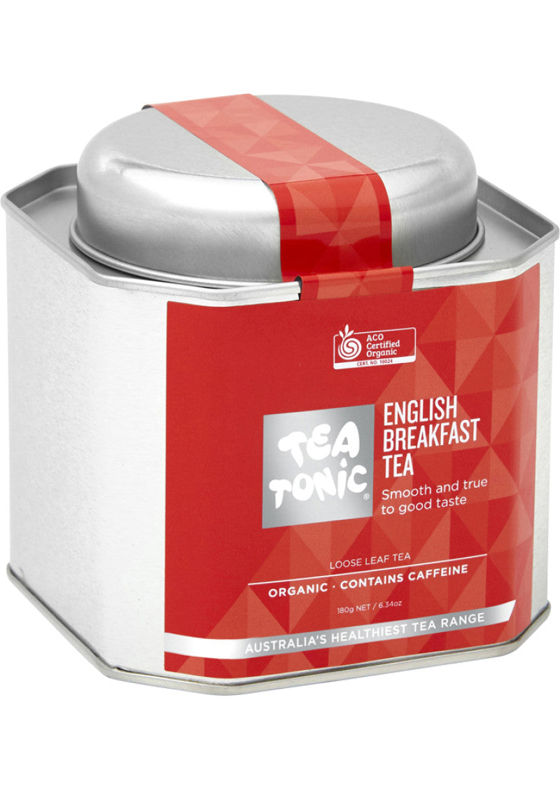 Tea Tonic Org English Breakfast Tea Caddy Tin 180g
