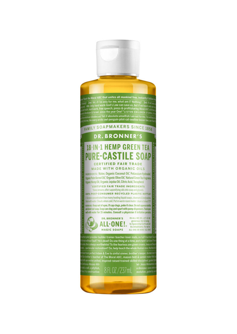 Dr. Bronners Pure Castile Soap Liq (hemp) Green Tea 237ml
