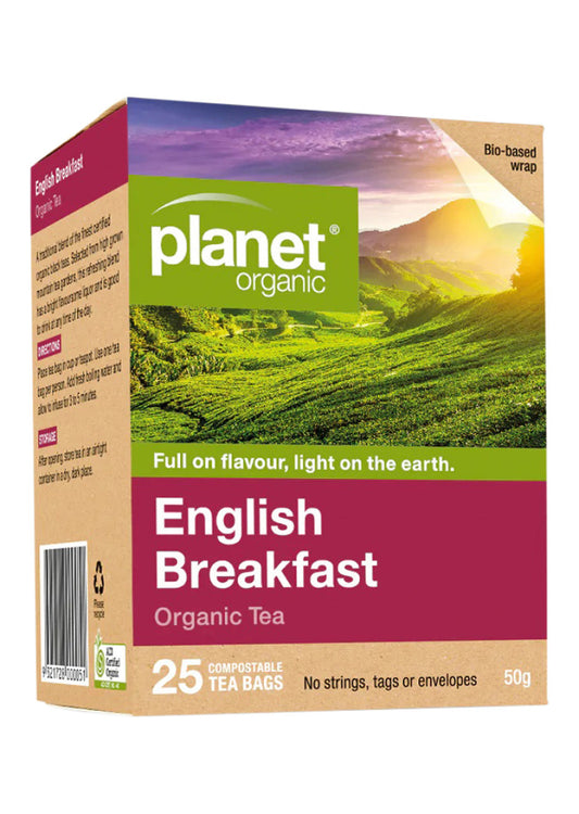 Planet Organic Org English Breakfast Tea X 25 Tea Bags