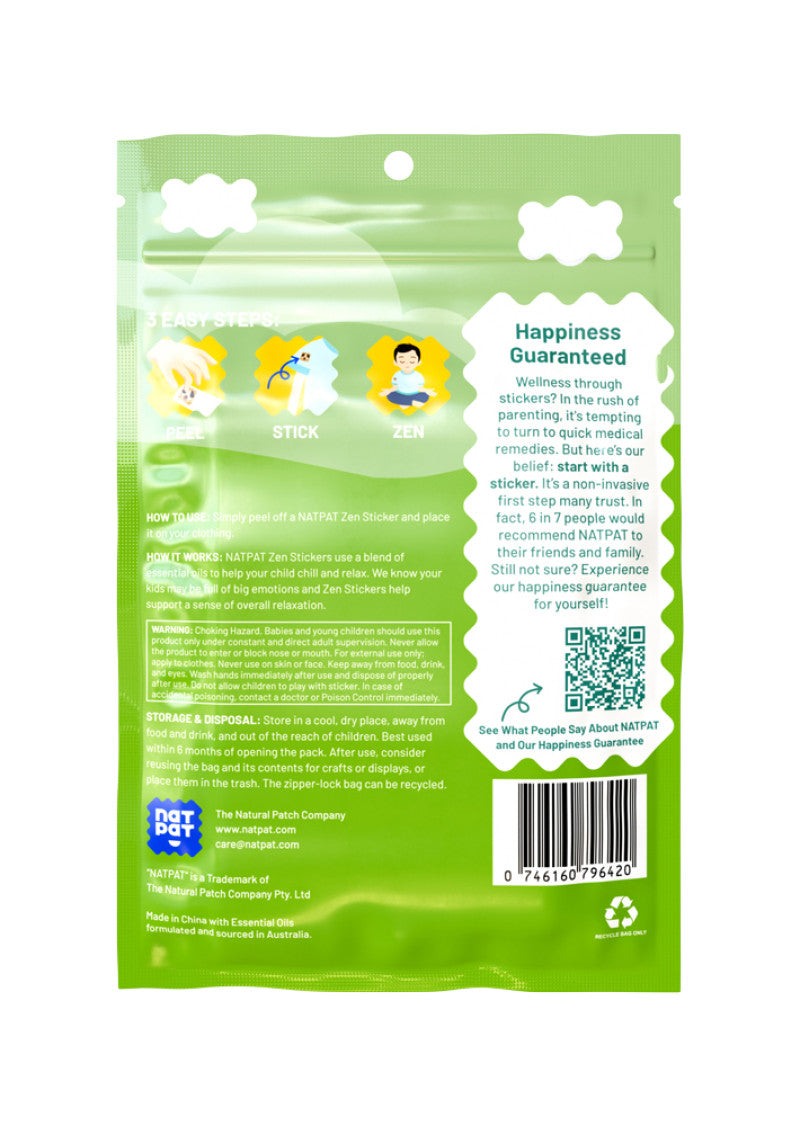 NATPAT Org Zen Stickers x 24 Pack – AustralianHealthFoods.com