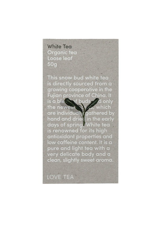 Love Tea Organic White Tea Loose Leaf 50g