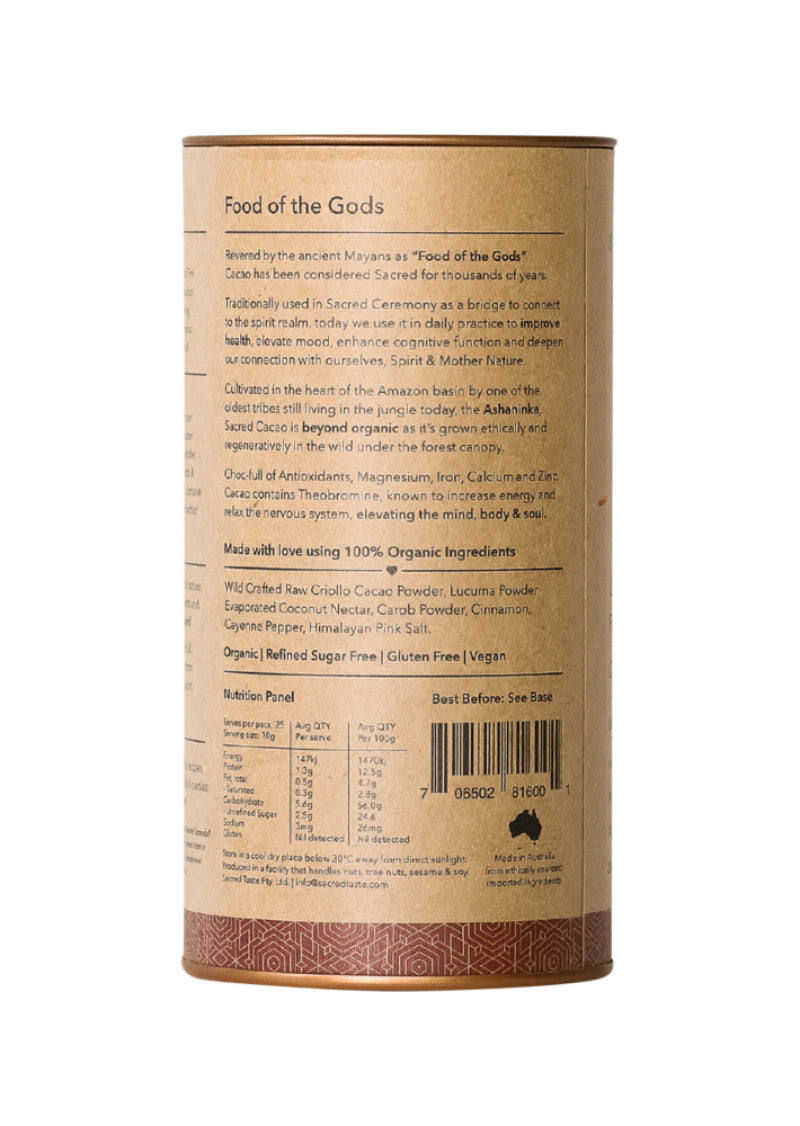 Sacred Taste Org Drinking Cacao (Chilli Cacao) Fire 250g