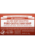 Dr. Bronner's Pure Castile Bar Soap (hemp) Eucalyptus 140g