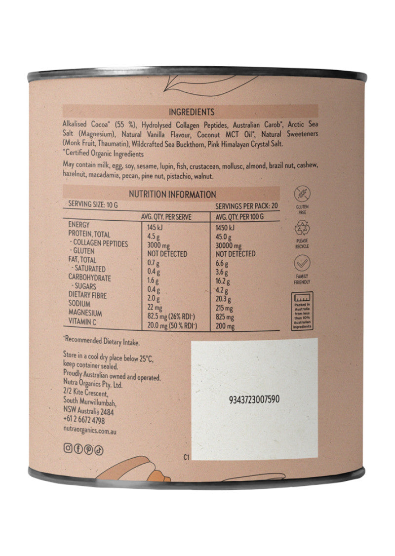 Nutra Organics Hot Chocolate 200g