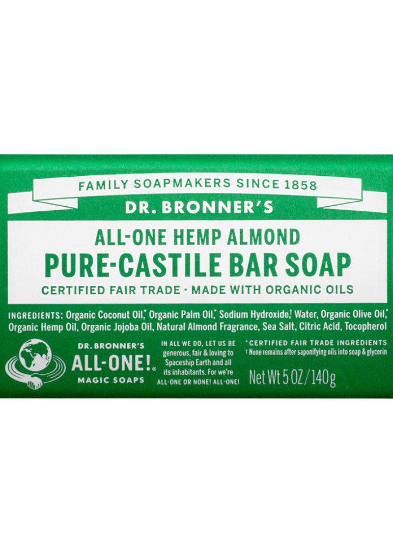 Dr Bronners Magic Bar Soap Almond 140g