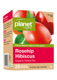 Planet Organic Org Rosehip Hibiscus Herbal Tea X 25 Tbags