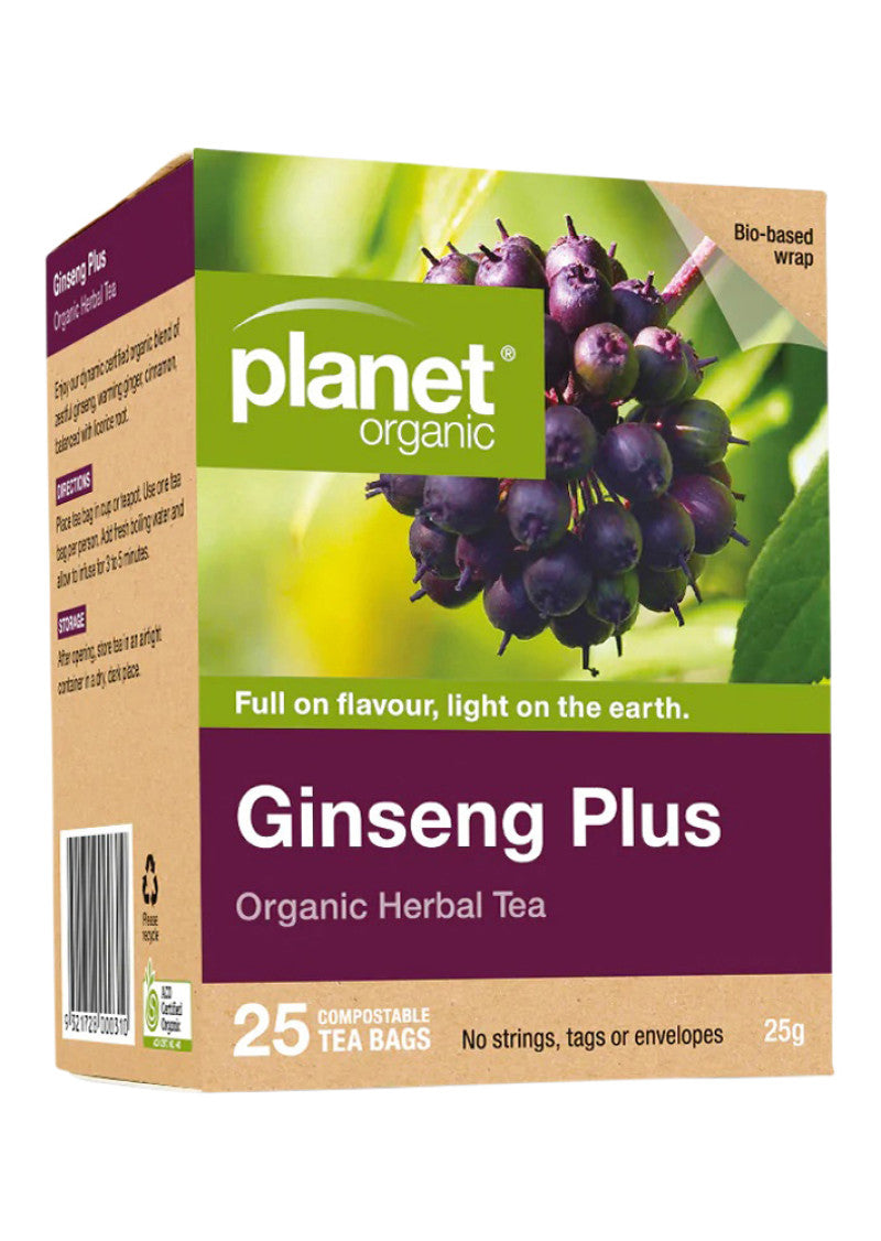 Planet Organic Org Ginseng Plus Herbal Tea X 25 Tea Bags
