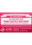 Dr Bronners Magic Bar Soap Rose 140g