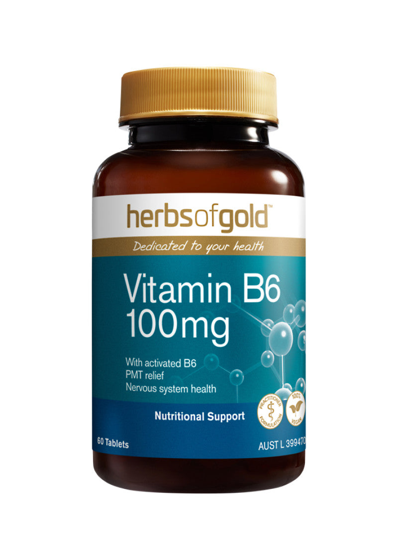 Herbs of Gold Vitamin B6 100mg 60t