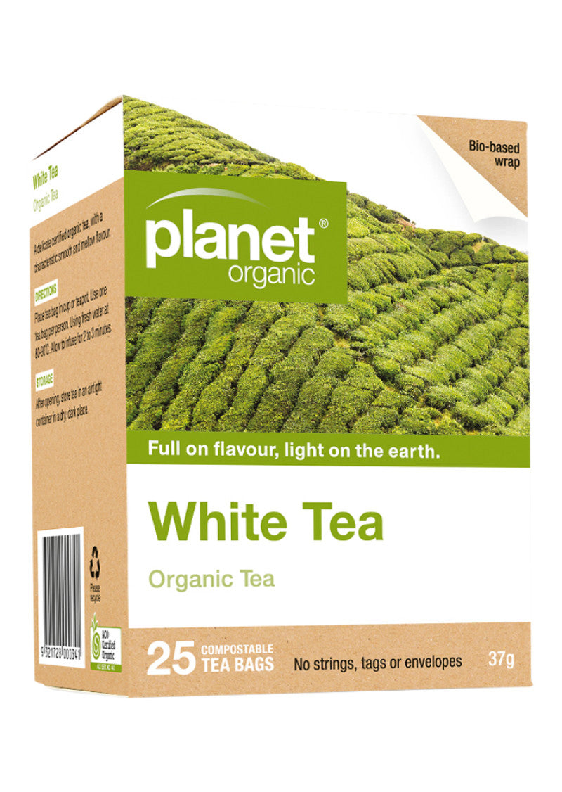 Planet Organic Org White Tea X 25 Tea Bags