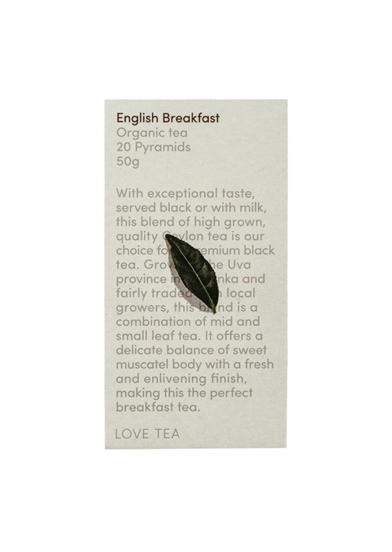 Love Tea Organic English Breakfast X 20 Pyramids