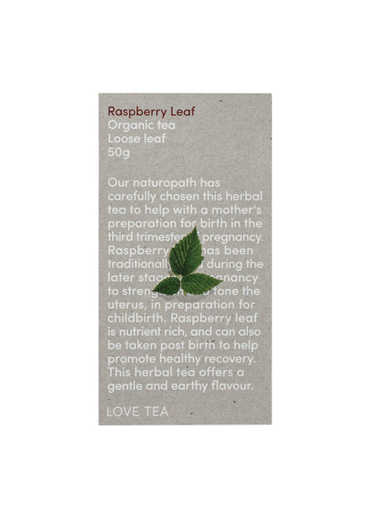 Love Tea Organic Raspberry Leaf Loose Leaf 50g