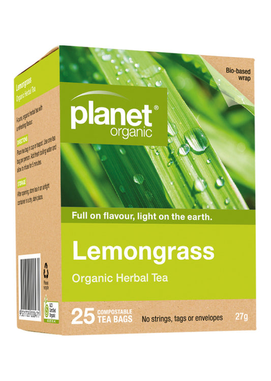Planet Organic Org Lemongrass Herbal Tea X 25 Tea Bags