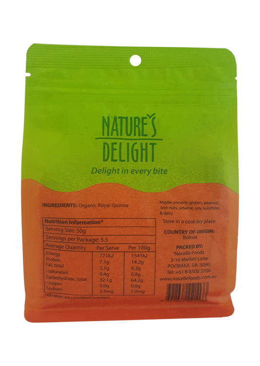 Natures Delight Organic Quinoa Royal 275g