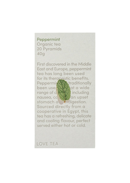 Love Tea Organic Peppermint X 20 Pyramids