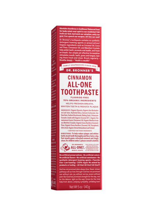 Dr. Bronner's Toothpaste (all One) Cinnamon 140g