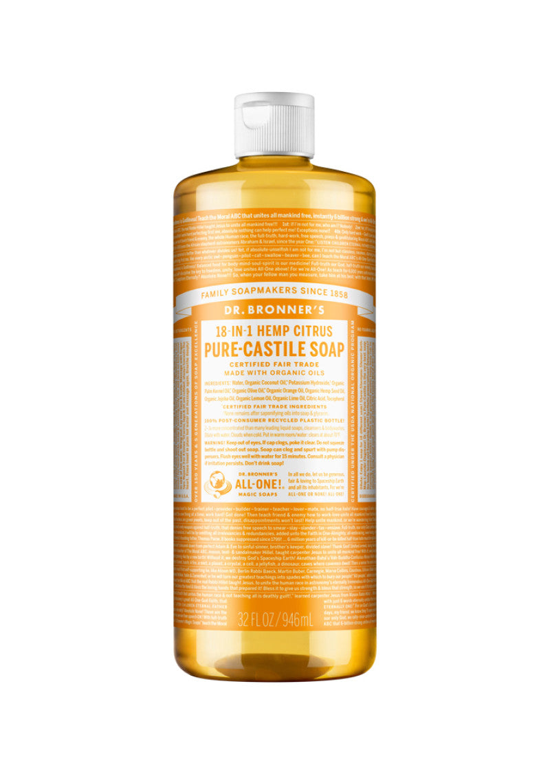 Dr. Bronner's Pure Castile Soap Liq (hemp) Citrus 946ml