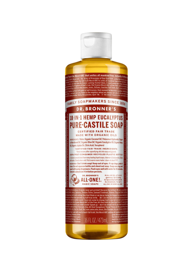 Dr. Bronners Pure Castile Soap Liq (hemp) Eucalyptus 473ml