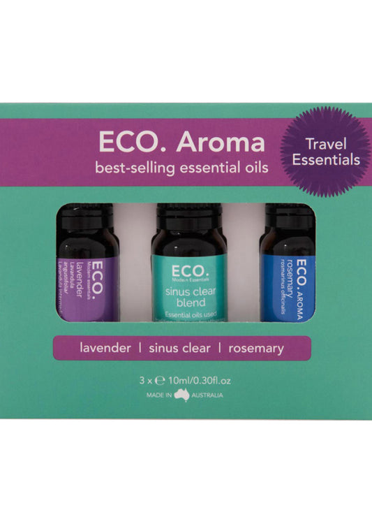 ECO Mod Ess Essential Oil Trio Travel Essentials 10ml x 3 Pack