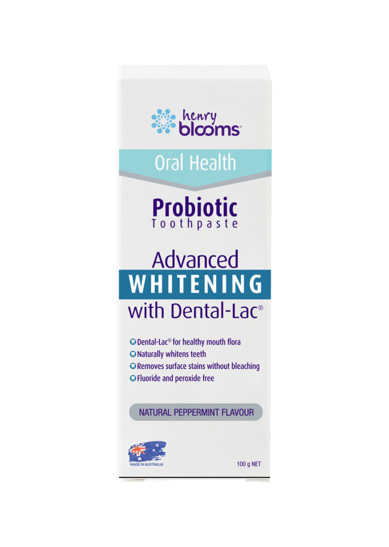 H.blooms Oral Health Probiotic Toothpst Adv White P'mint 100g
