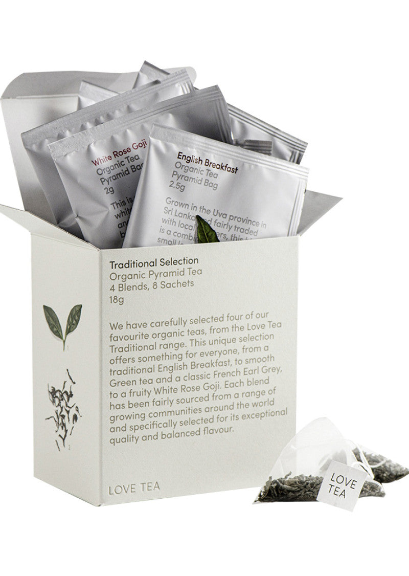 Love Tea Organic Selection Traditional X 8 Pyramids