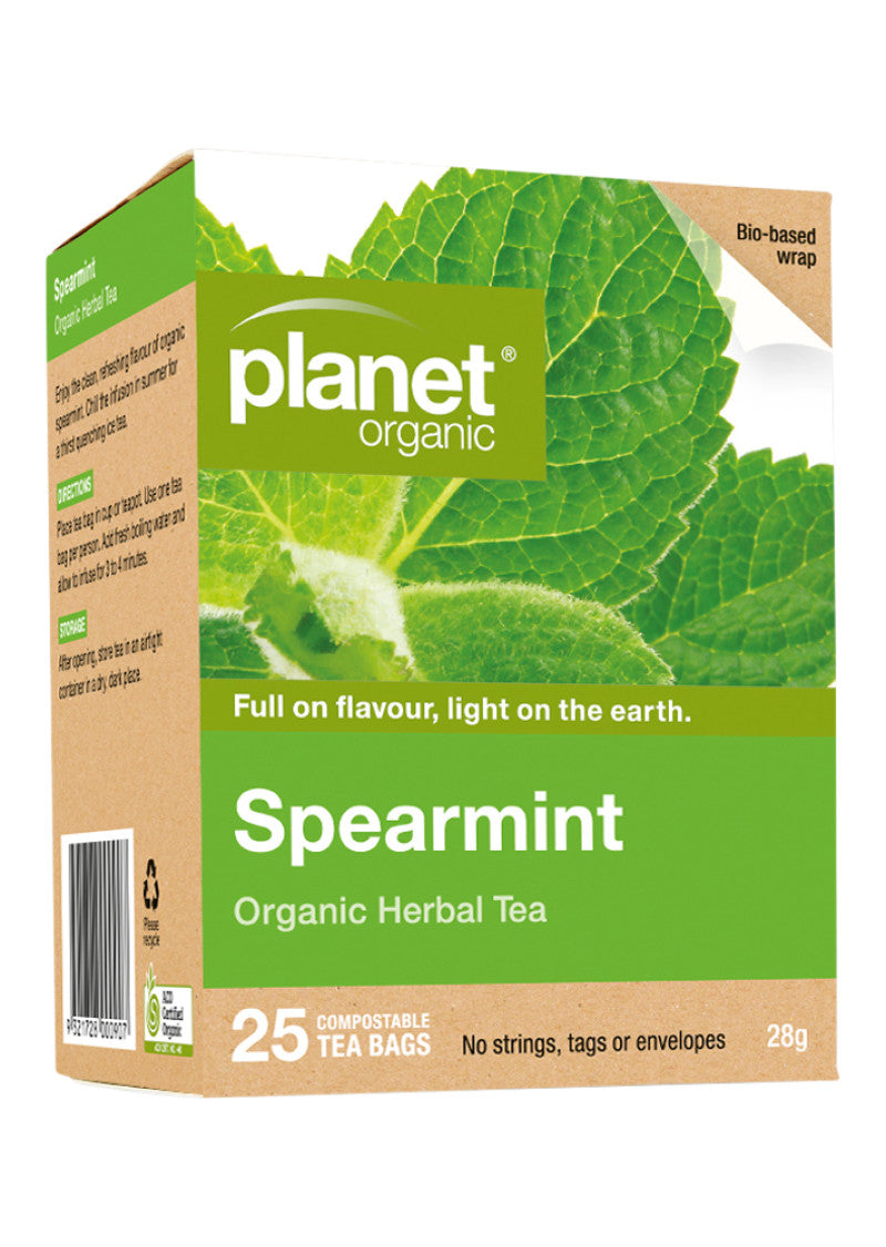 Planet Organic Org Spearmint Herbal Tea X 25 Tea Bags