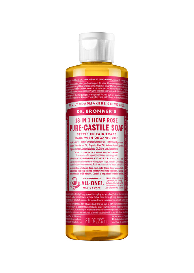 Dr. Bronners Pure Castile Liq Magic Soap Rose 237ml