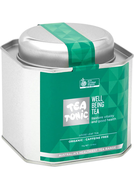 Tea Tonic Org Well Being Tea Caddy Tin 70g