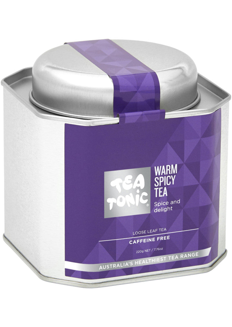 Tea Tonic Org Warm Spicy Tea Caddy Tin 220g