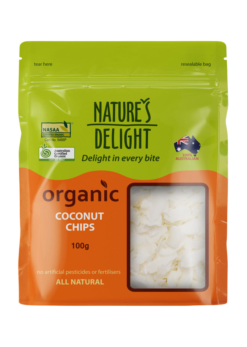 Natures Delight Organic Coconut Chips 100g