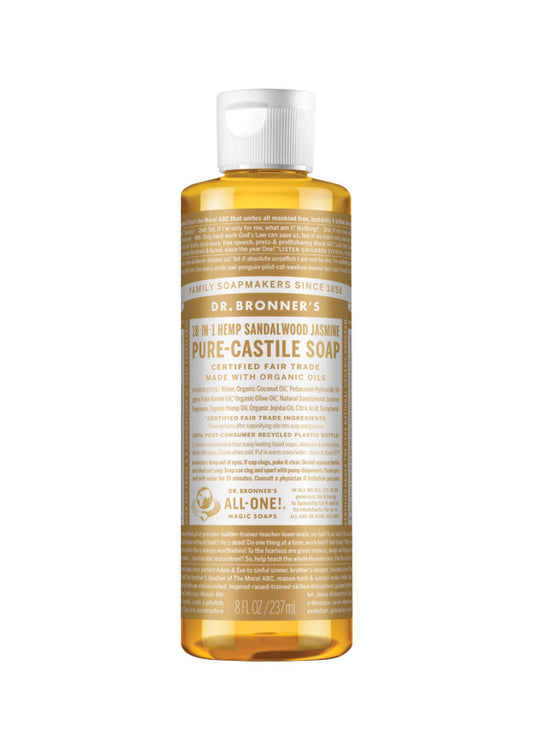Dr. Bronners Pure Castile Liq Magic Soap Sandalw Jasm 237ml