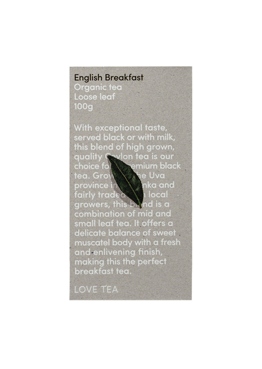 Love Tea Organic English Breakfast Loose Leaf 100g