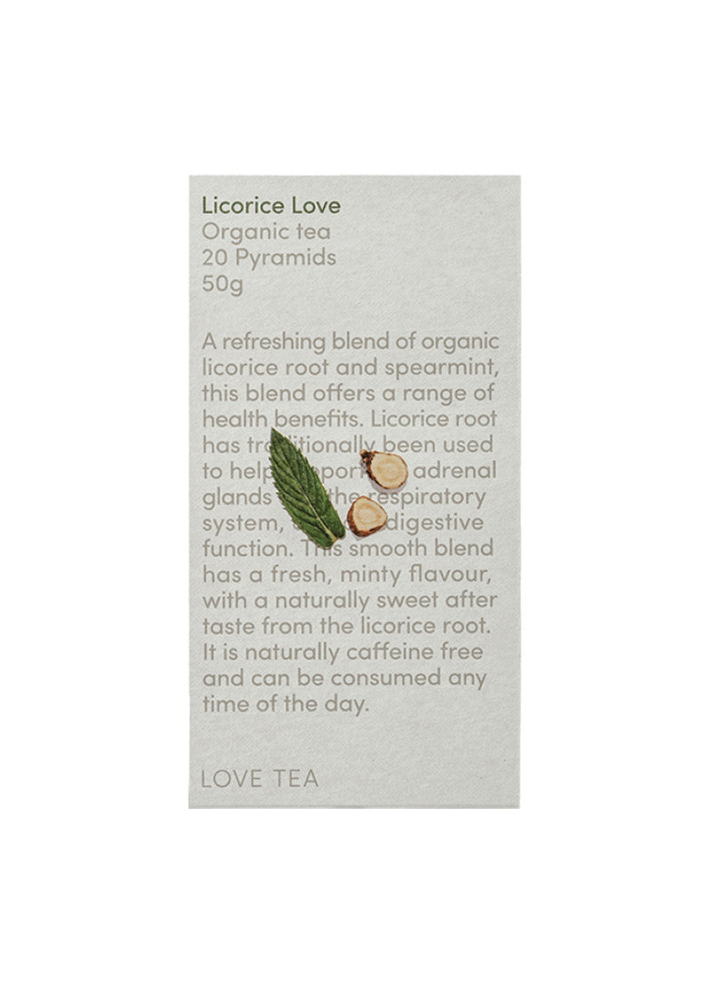 Love Tea Organic Licorice Love X 20 Pyramids