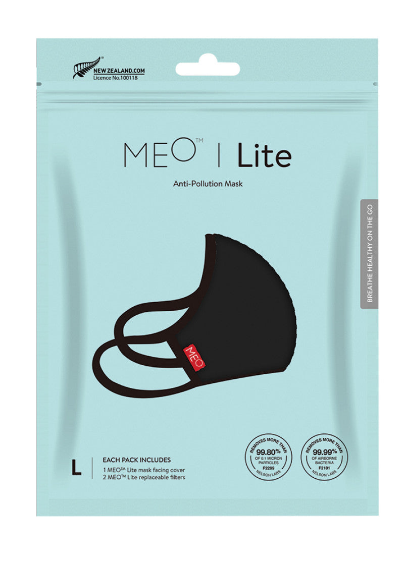 Meo Mask MEO Lite Face Mask Black Large – AustralianHealthFoods.com