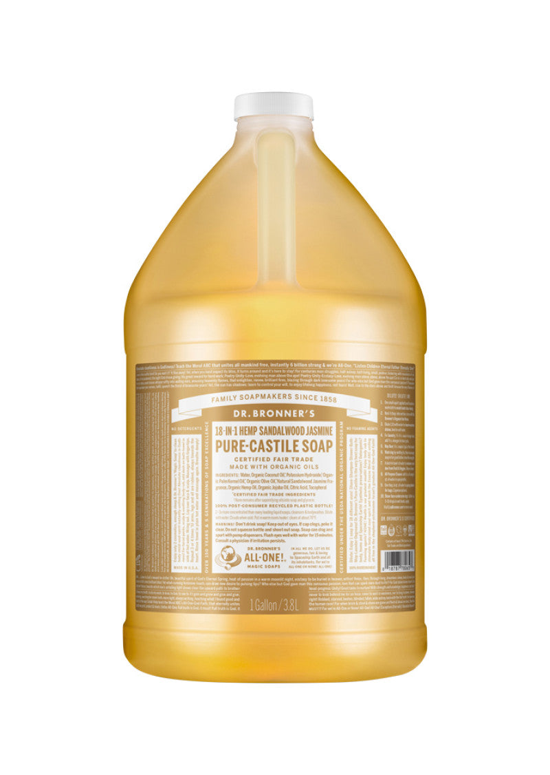 Dr. Bronners Pure Castile Liq Magic Soap Sandalw Jasm 3.78l