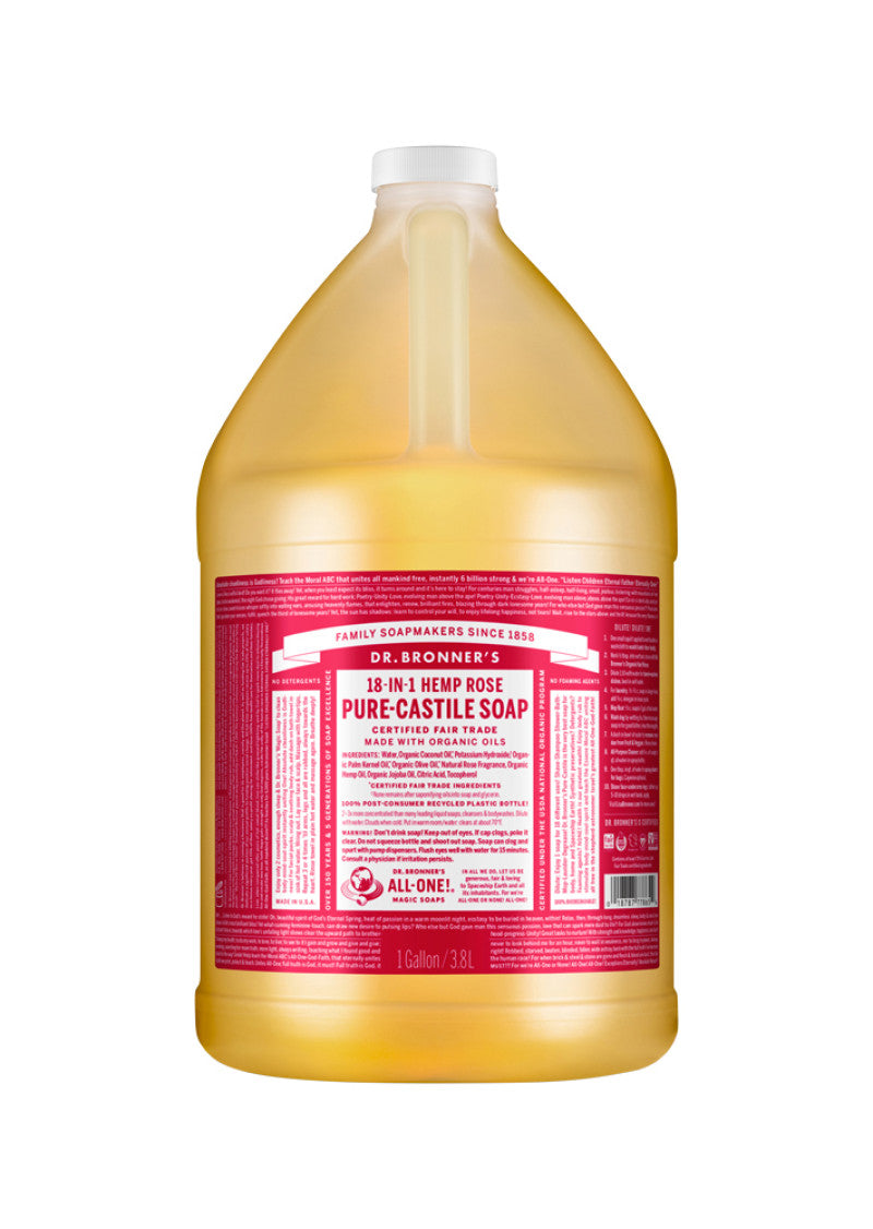 Dr. Bronners Pure Castile Liq Magic Soap Rose 3.78l