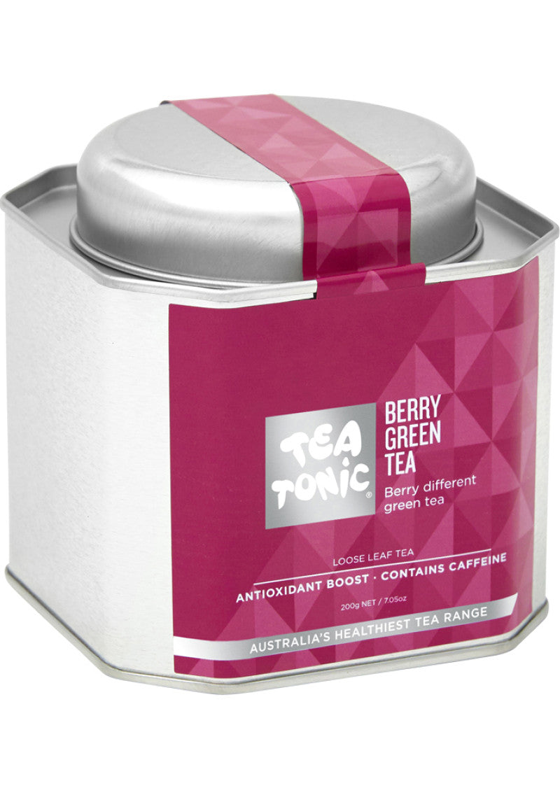 Tea Tonic Berry Green Tea Caddy Tin 200g