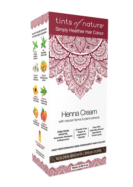 Tints Nature Henna Cream (hair Semi Perm) Golden Brwn 70ml