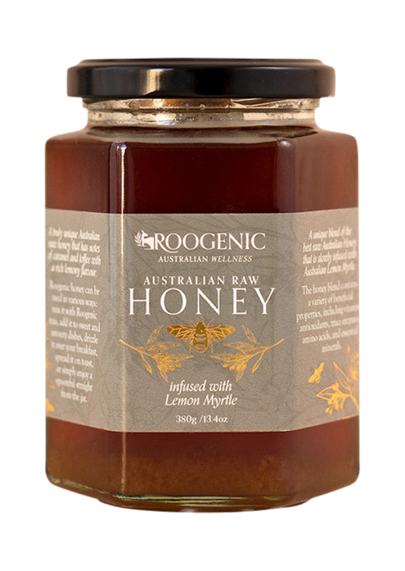 Roogenic Australian Raw Honey Lemon Myrtle 380g