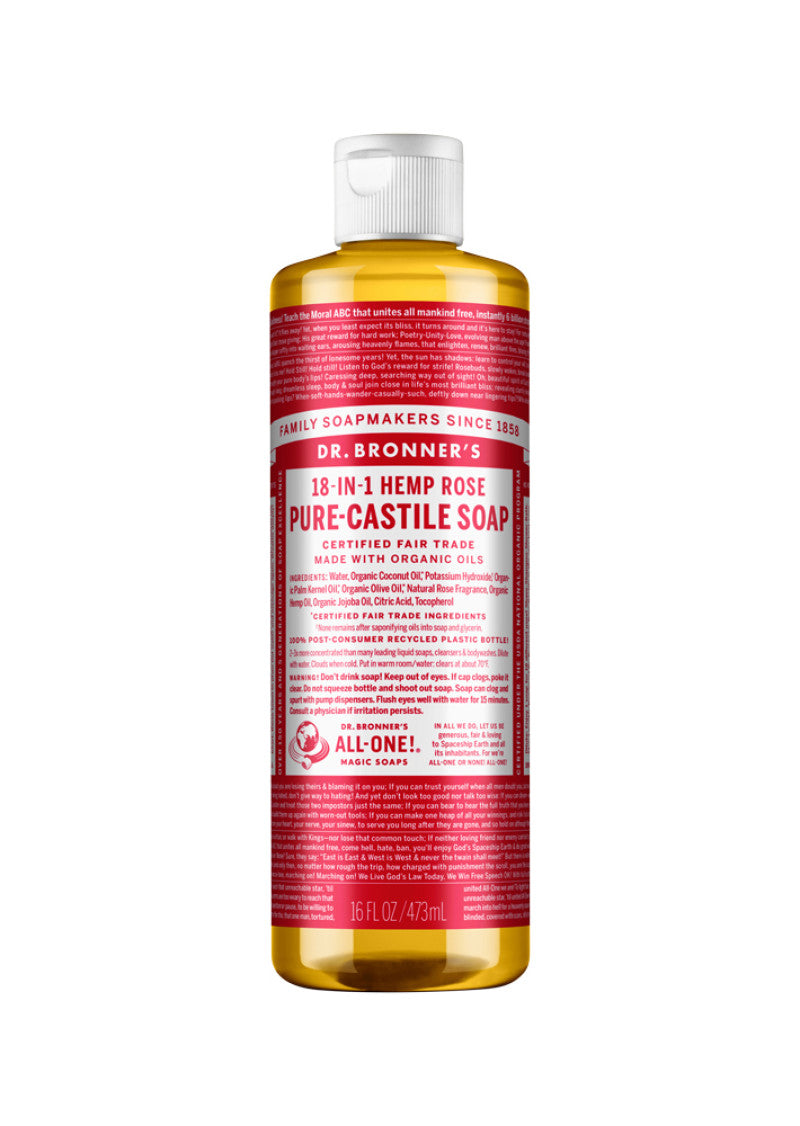 Dr. Bronners Pure Castile Liq Magic Soap Rose 473ml
