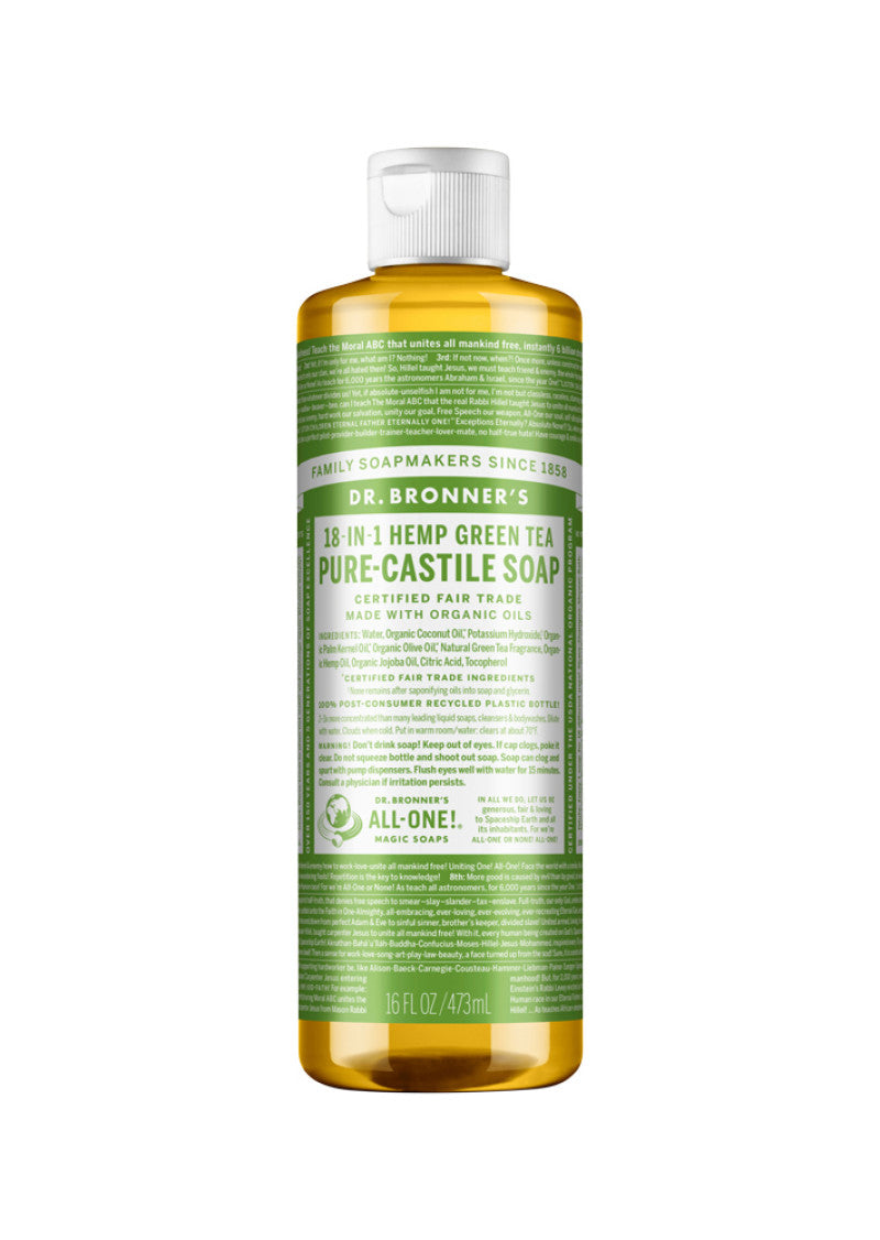 Dr. Bronners Pure Castile Liq Magic Soap Green Tea 473ml
