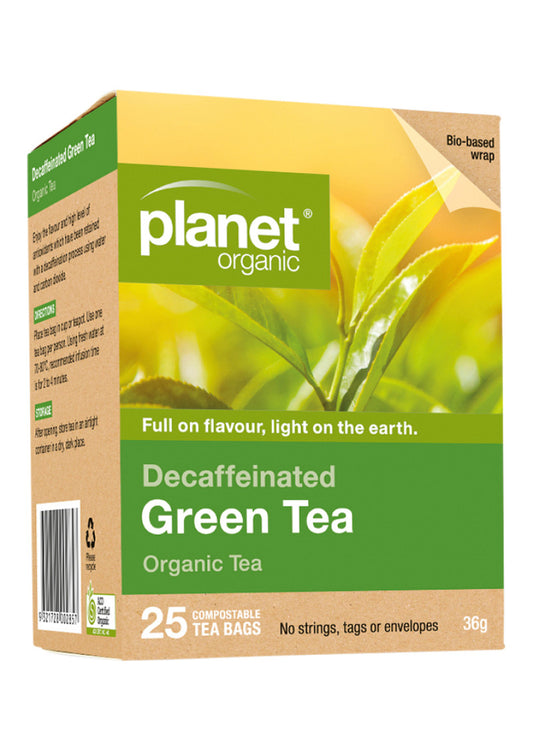 Planet Organic Org Green Tea Decaffeinated X 25 Tea Bags