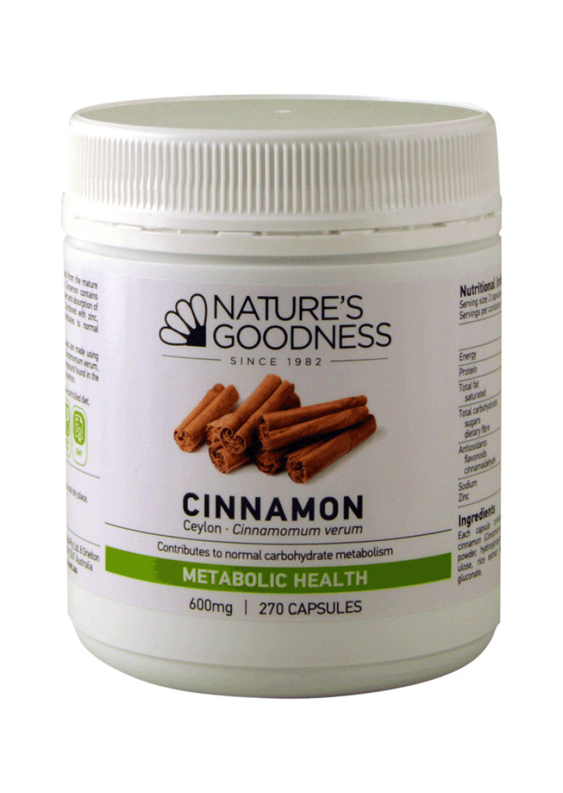 Nat Goodness Cinnamon 600mg ** Obsolete Manufacturer **