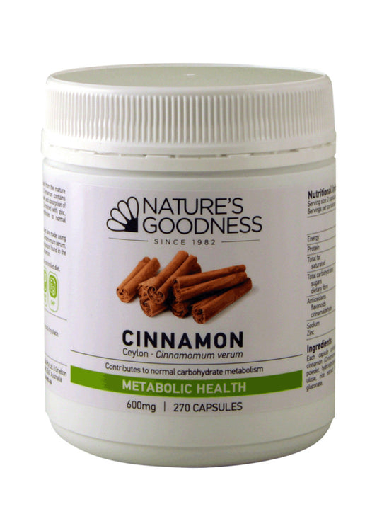 Nat Goodness Cinnamon 600mg ** Obsolete Manufacturer **