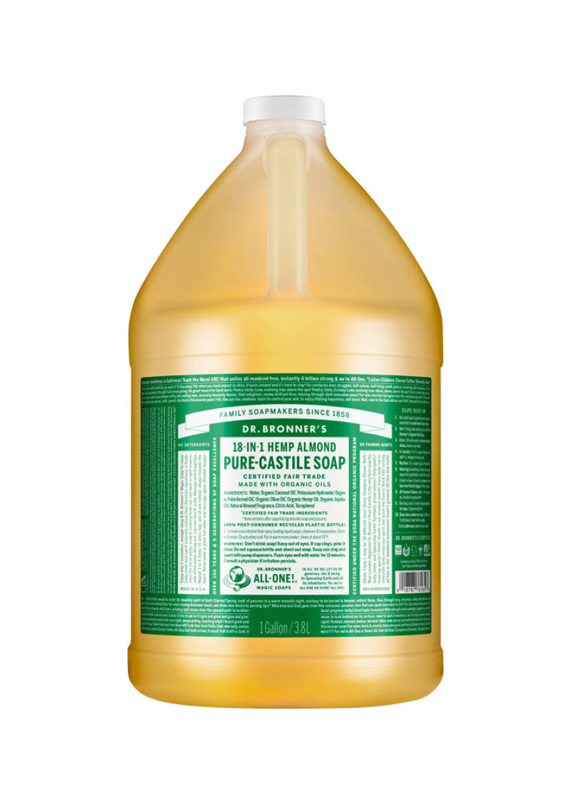 Dr. Bronner's Pure Castile Soap Liq (hemp) Almond 3.78l