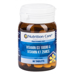 Vitamin D3 1000IU & Vitamin K1 25mcg