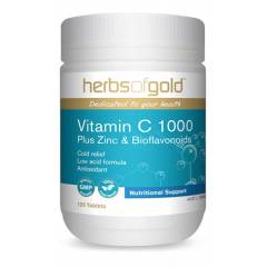 Herbs of Gold Vitamin C 1000 Plus Zinc & Bioflavonoids